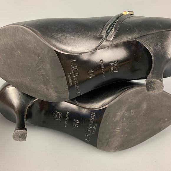 L.K.BENNETT Size 6 Black Leather Boots - Picture 7 of 7